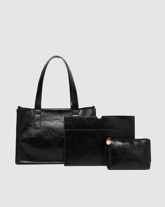 The Essential Work Bag Bundle - Black Patent