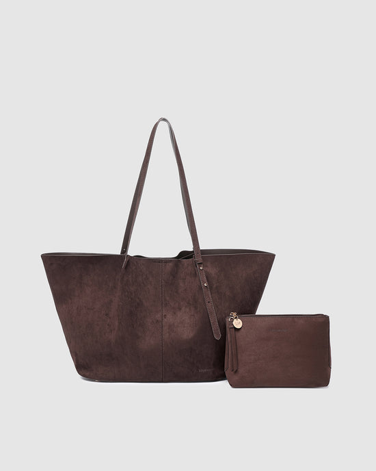 Sawyer Everyday Pouch Suedette Set  - Chocolate